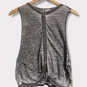 Forever 21 Gray Wash Athletic Crop Top Large